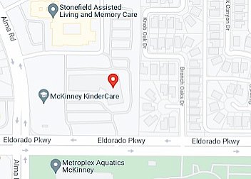 Map of [[company]]' dermatology clinic in McKinney, Texas